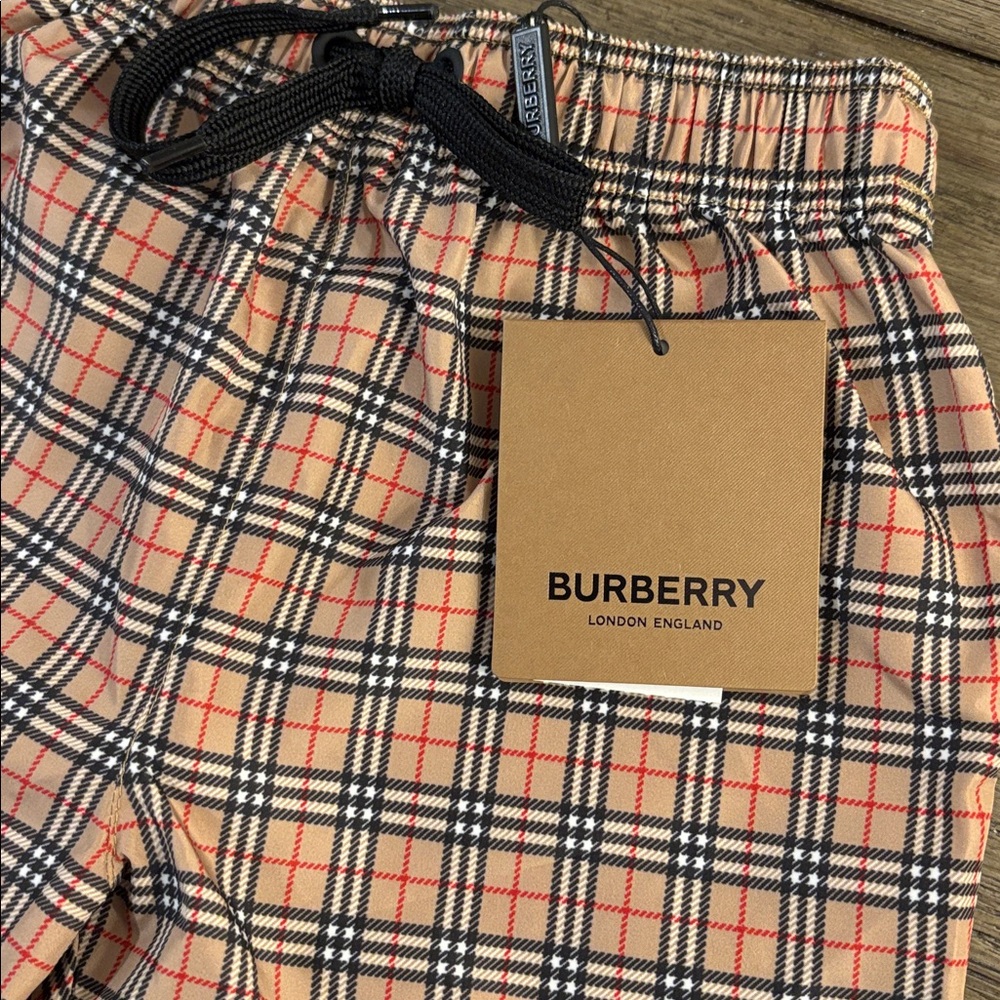 NWT [Burberry] Authentic Luxury Plaid Swim Trunks Swimsuit Youth Toddler Sz 12M - Picture 2 of 7